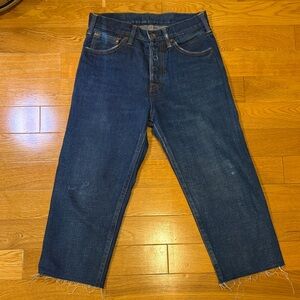 Chimala reworked Dark Blue Denim Jeans - Classic Button Fly